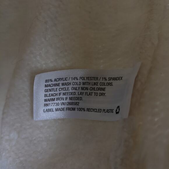 Wild Fable Ivory Ruffle Front Pullover Knit Sweater Size M - Picture 6 of 9